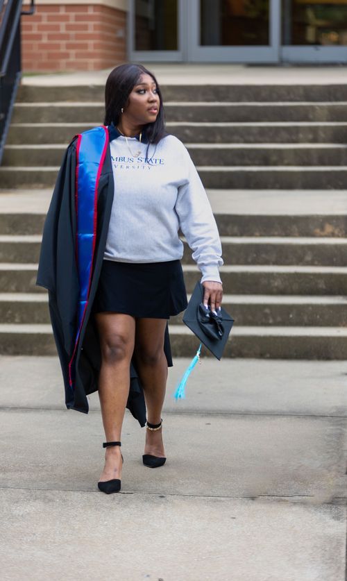 Graduate portrait on campus